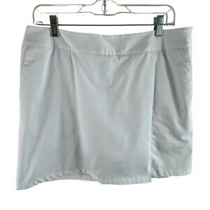 Adidas White ClimaCool Short Athletic Tennis Skirt Shorts Underneath Size 10